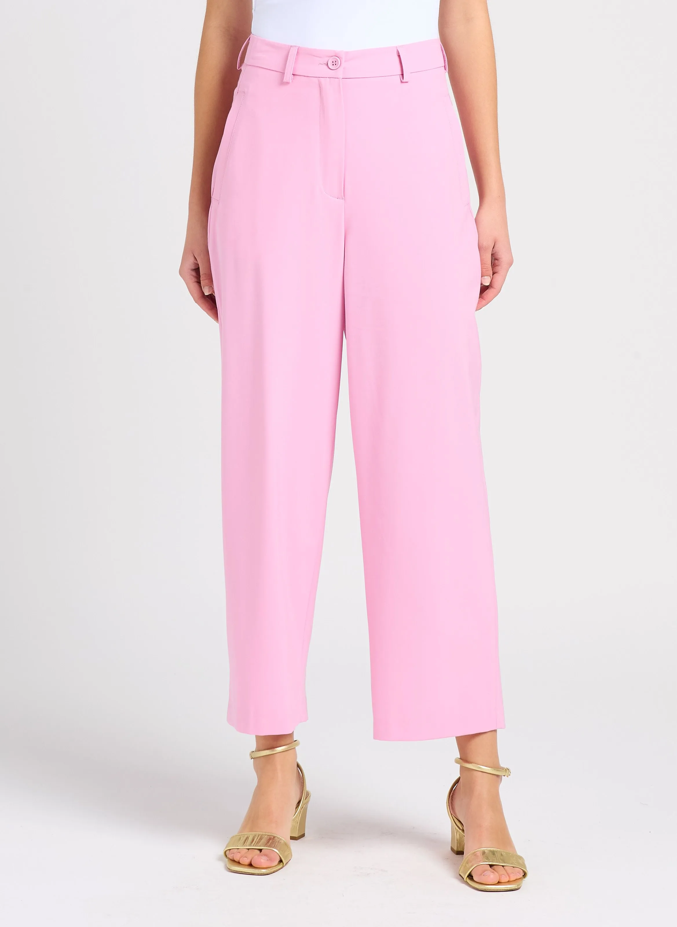 AMERICAN VINTAGE  Pantacourt taille haute kabird - Rose