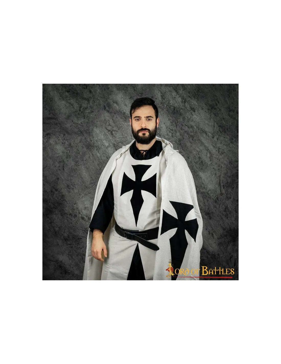 Cape en coton à capuche des chevaliers teutoniques ⚔️ Boutique Épées
