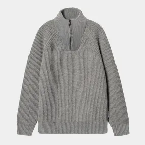 Carhartt Wip . Marlon Half Zip Sweater . Grey Heather — Le Shop Nîmes