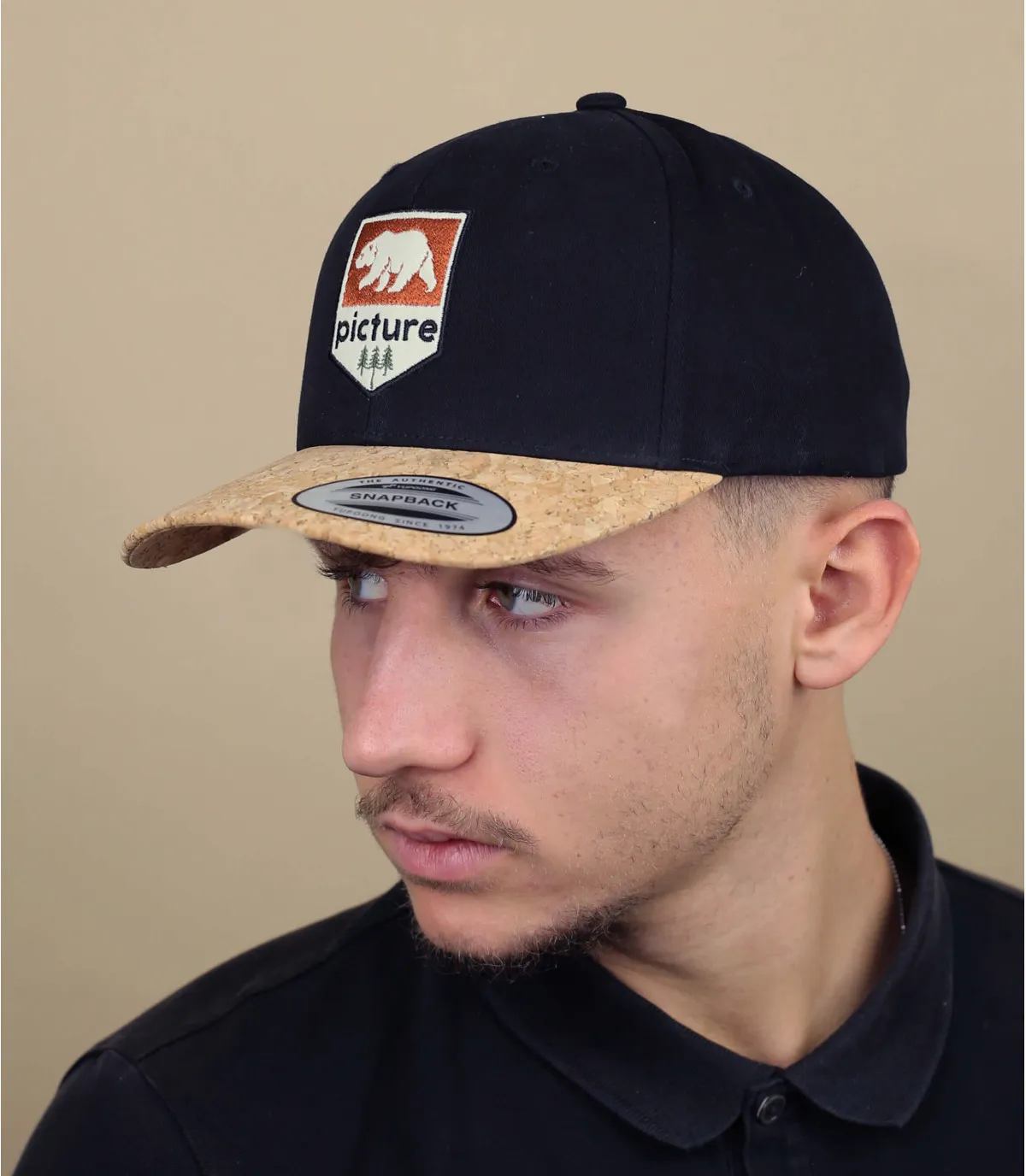 casquette curve noir ours - Wakopa black Picture : Headict