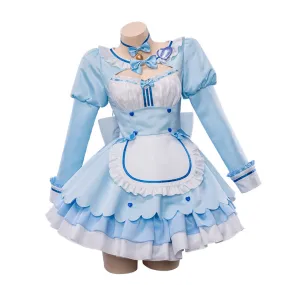 Costume de cosplay spot youwowo cat girl paradise, costume de demoiselle d'honneur bleu chocolat et vanille