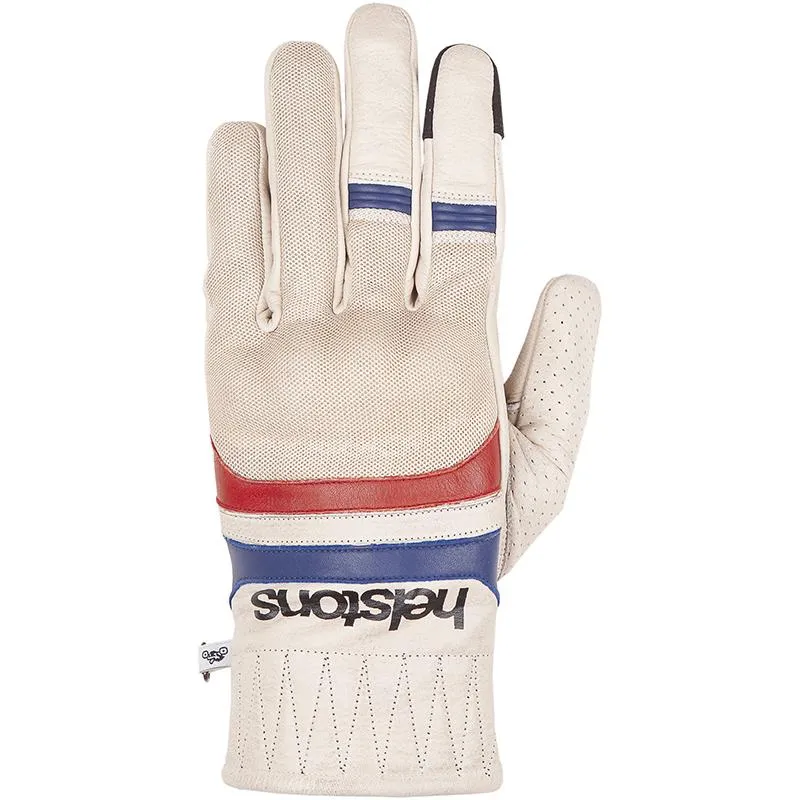 Gants BULL AIR HELSTONS beige/bleu/rouge - MAXXESS.FR, Gants moto été