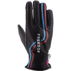 Gants FREEDOM FEMME HELSTONS noir/bleu/rouge - MAXXESS.FR, Gants moto été