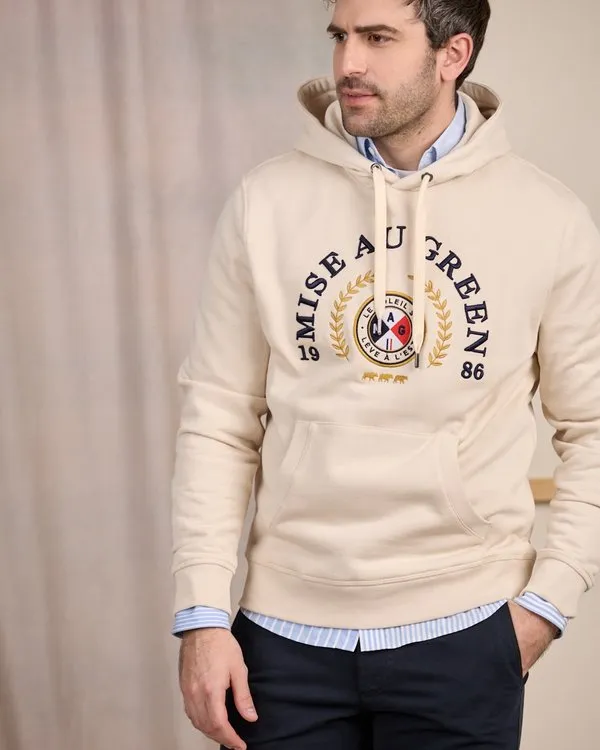 Hoodie blason beige 