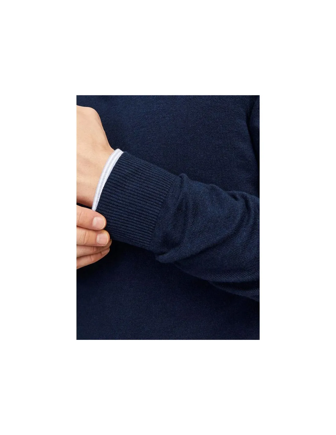 Jack and Jones eemil Knit Half Zip Navy Sweater Homme