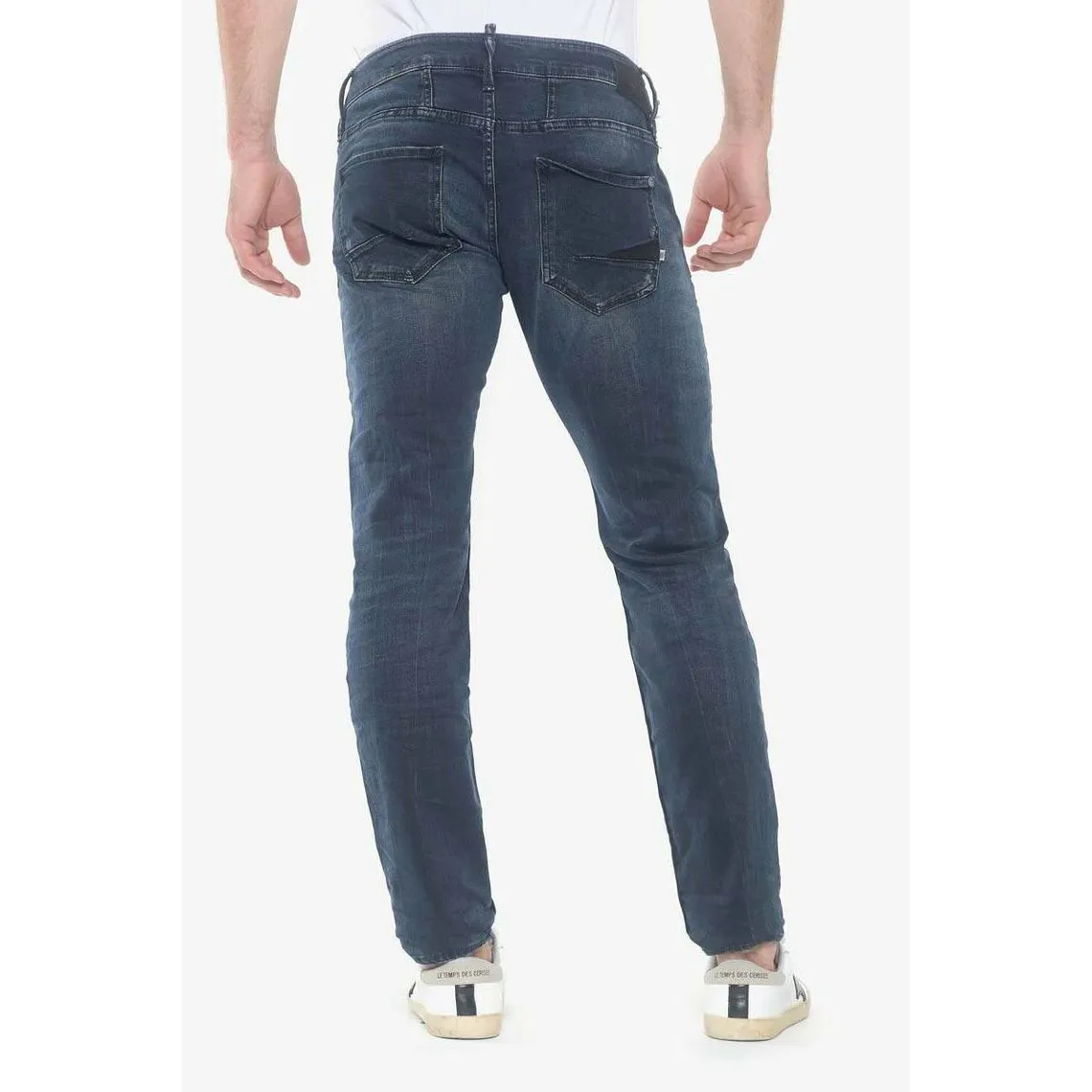 Jeans 700/11 adjusted Jaco destroy bleu-noir N°2 en coton | 3 Suisses