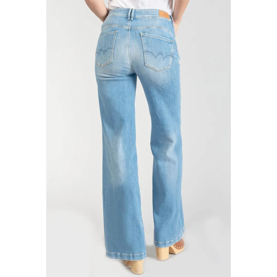 Jeans flare, très évasé PULP high flare, longueur 34 bleu en coton Nia | 3 Suisses