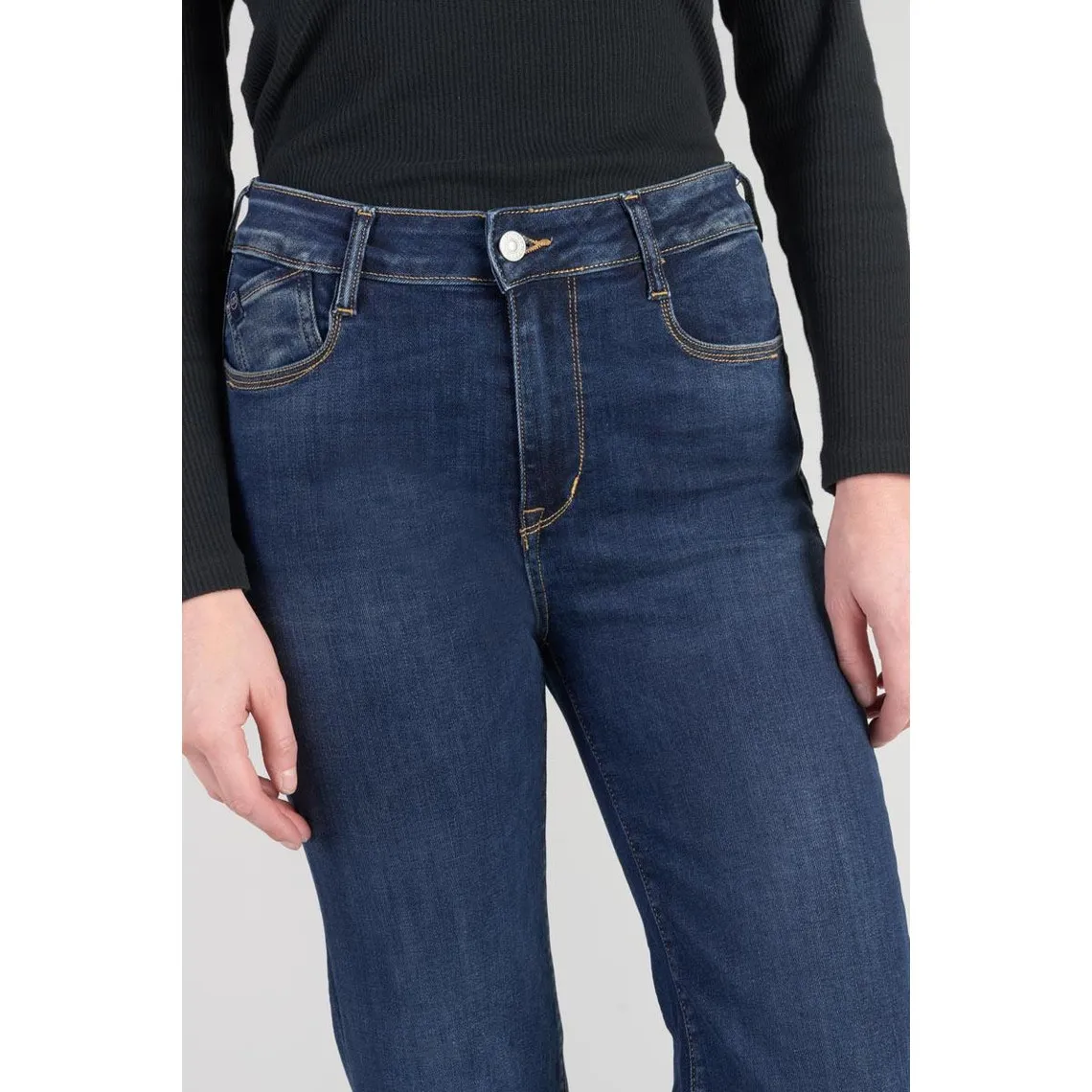 Jeans push-up regular, droit taille haute PULP, 7/8ème bleu Alice | 3 Suisses