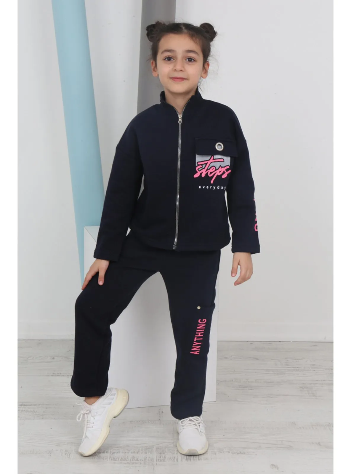 Navy Blue - Girls` Suit
