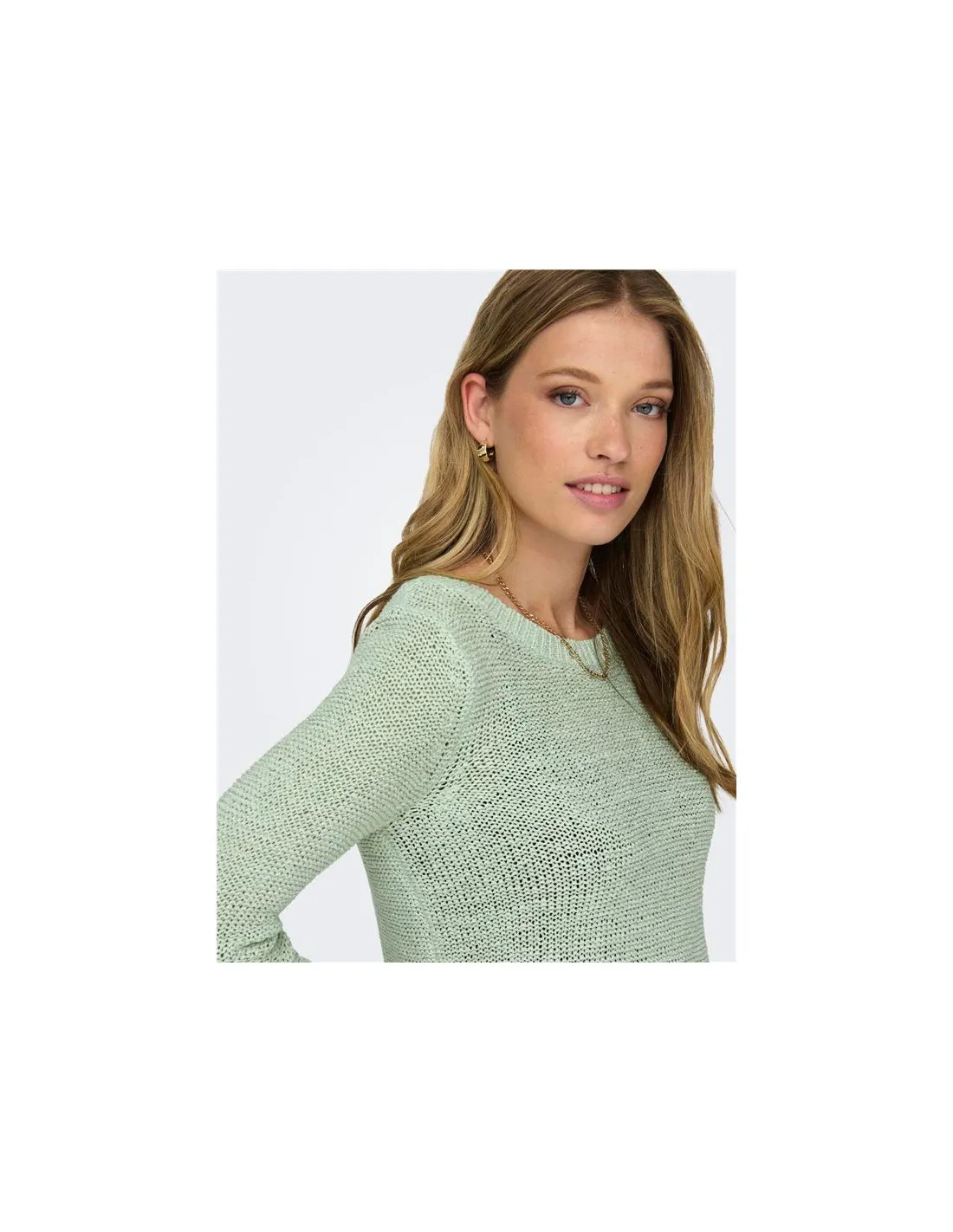 Only geena Xo Subtle Green Sweater Femme