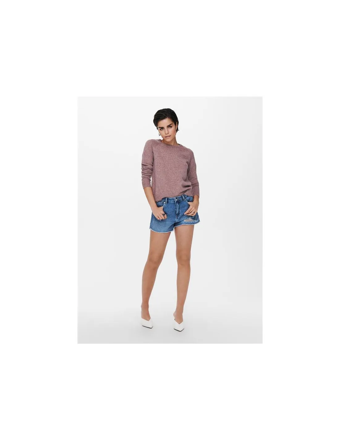 Only lesly Kings Rose Brown Sweater Femme