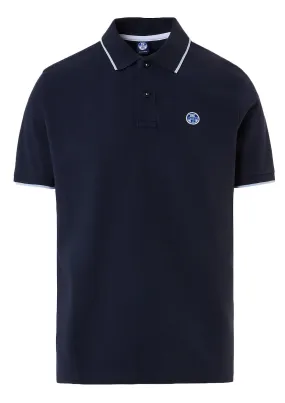 Polo North Sails Hommes SS Polo With Graphic Navy Blue