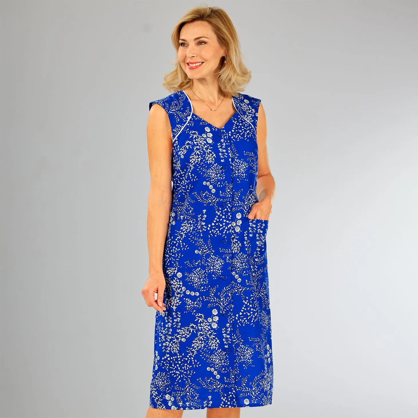 Robe-tablier imprimée