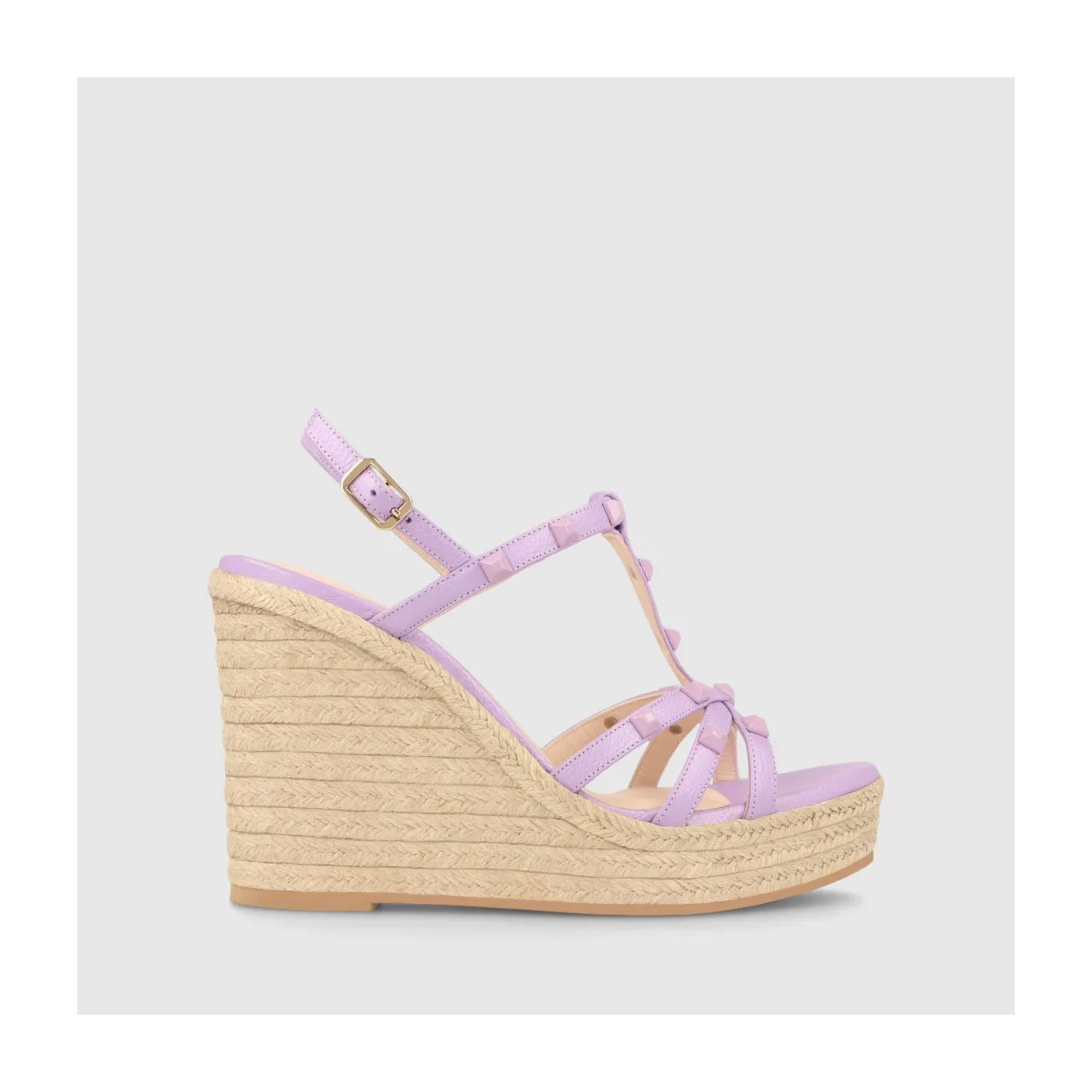 Sandales à plate-forme femme en cuir de couleur lilas | LODI Chaussures pour femme en ligne.