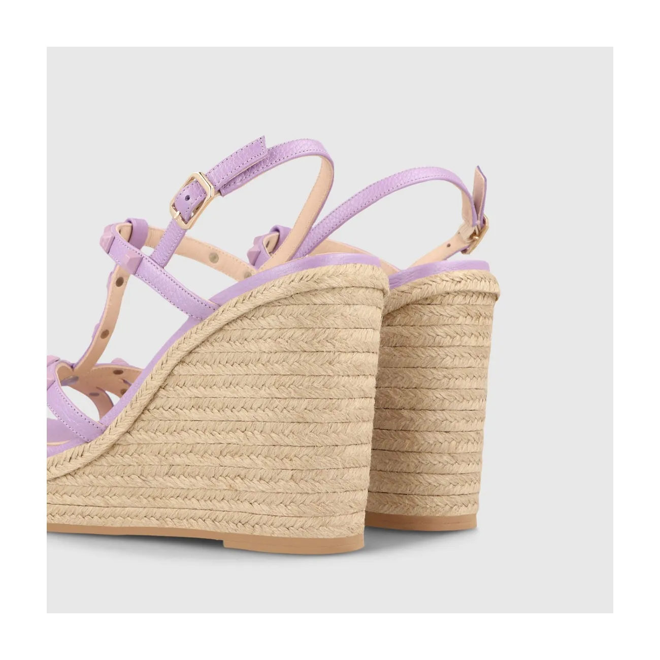 Sandales à plate-forme femme en cuir de couleur lilas | LODI Chaussures pour femme en ligne.