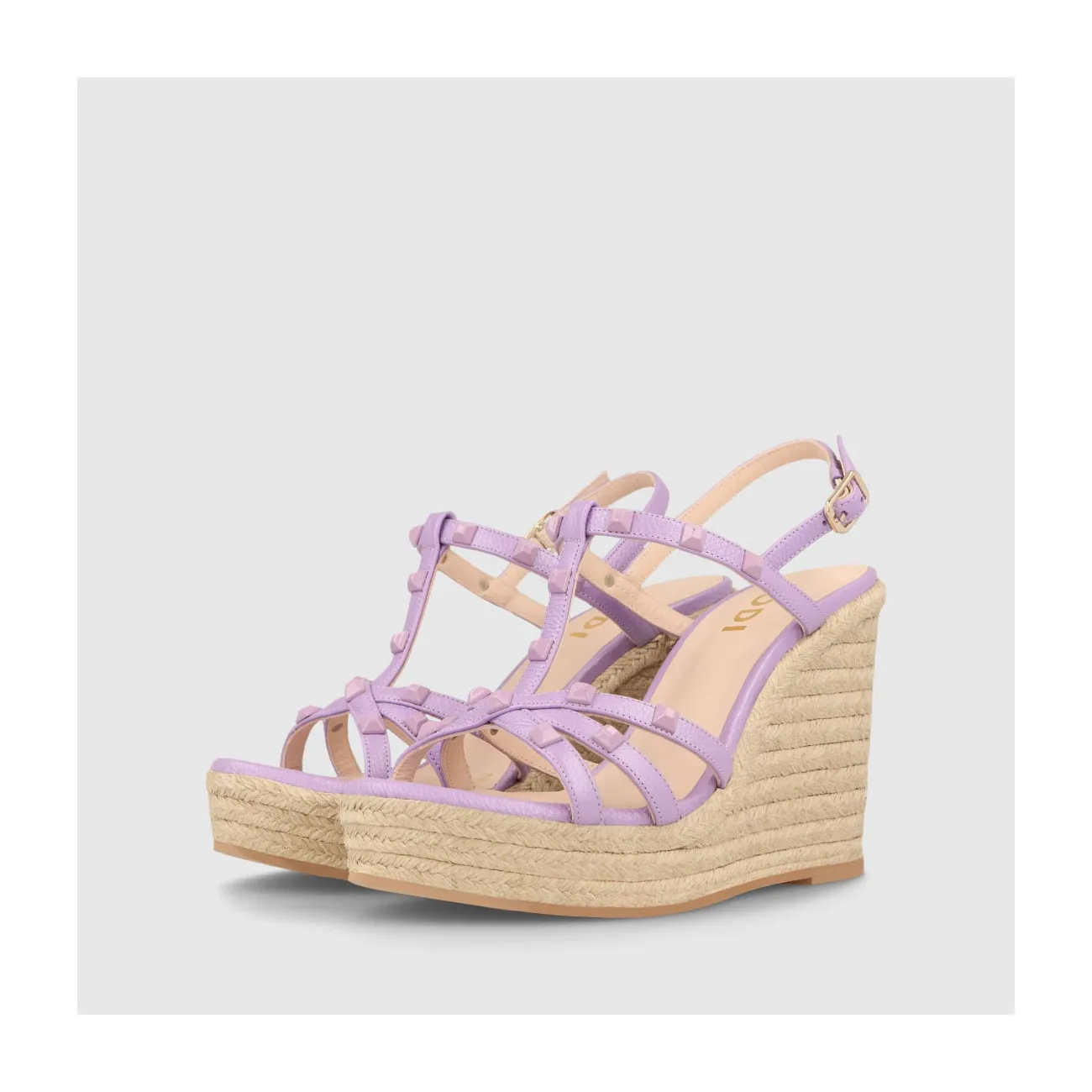 Sandales à plate-forme femme en cuir de couleur lilas | LODI Chaussures pour femme en ligne.