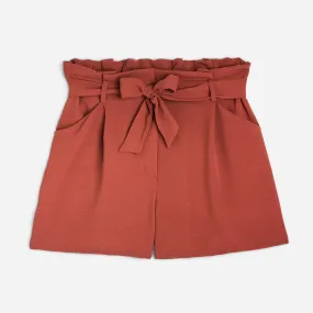 Short TEXTO rouille fluide ceinturé - Eram Accessoires | ERAM