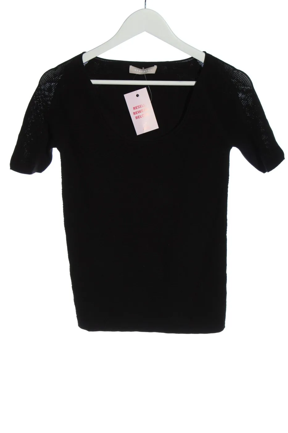 Stefanel T-shirts en mailles tricotées noir style décontracté