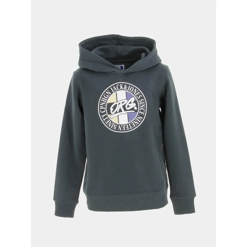 Sweat zippé à capuche colorblock 14-16 ans noir garçon - Boss | wimod