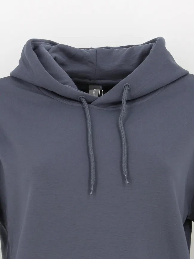 Sweat à capuche plounge bleu marine femme - Only | wimod